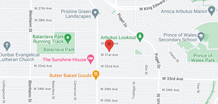 map of 2835 W 31ST AVENUE